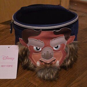 Disney Beauty And The Beast - BEAST Velvet Train Case Makeup Travel Bag NWT